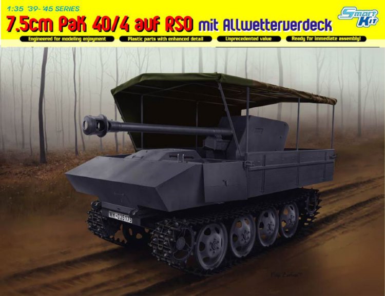 Немецкая САУ 7.5cm PaK 40/4 auf RSO mit Allwetterverdeck сборная модель 1/35