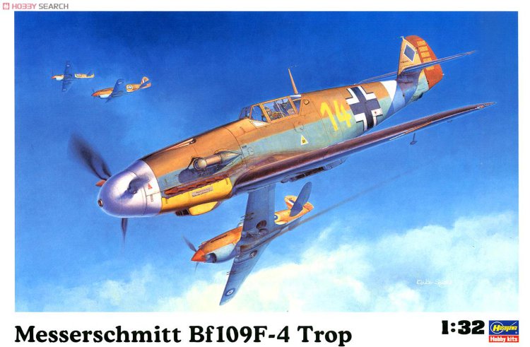 Истребитель Messerschmitt Bf109F-4 Trop сборная модель 1/32