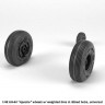 AH-64 Apache wheels w/ weighted tires, ribbed hubs 1/48 