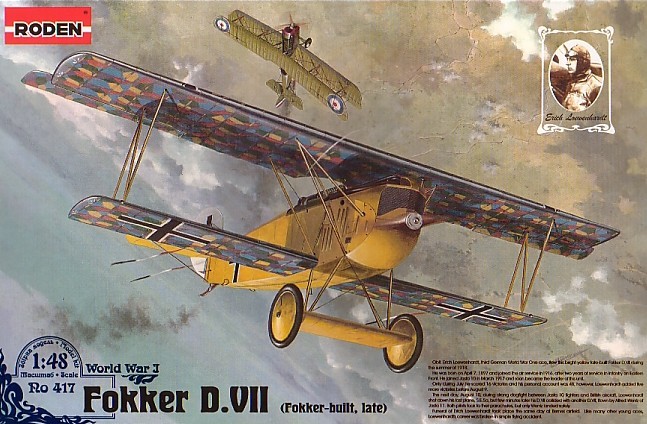 Fokker D.VIIF fighter scale model kit