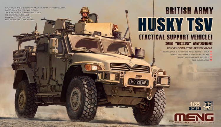 British Army Husky TSV (Tactical Support Vehicle) plastic model