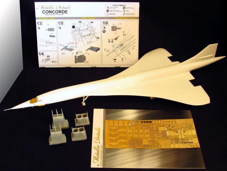 Detailing set for aircraft model Concorde photo-etched