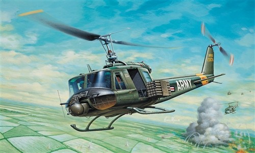 UH-1B  HUEY scale model kit helicopter italeri 040 