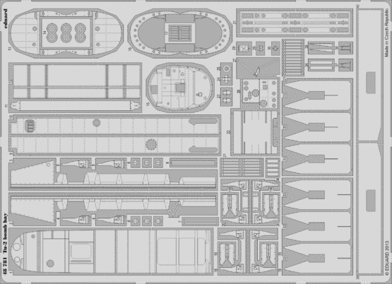 Ту-2 набор травления для деталировки  бомбового отсека
