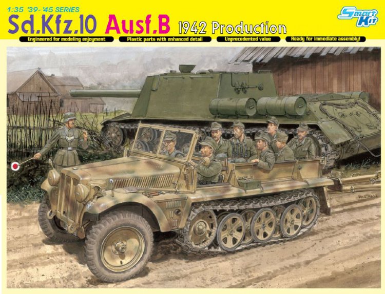 Немецкий бронетранспортер Sd.Kfz.10 Ausf.B 1942 г сборная модель 1/35