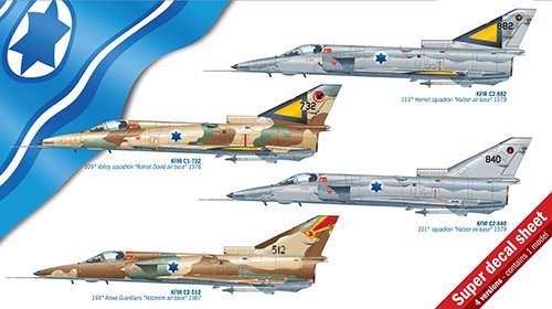 Kfir C1/C2 Israel fighter plastic model kit