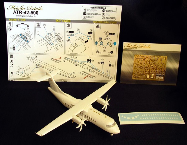Detailing set for aircraft model ATR 42-500 photo-etched