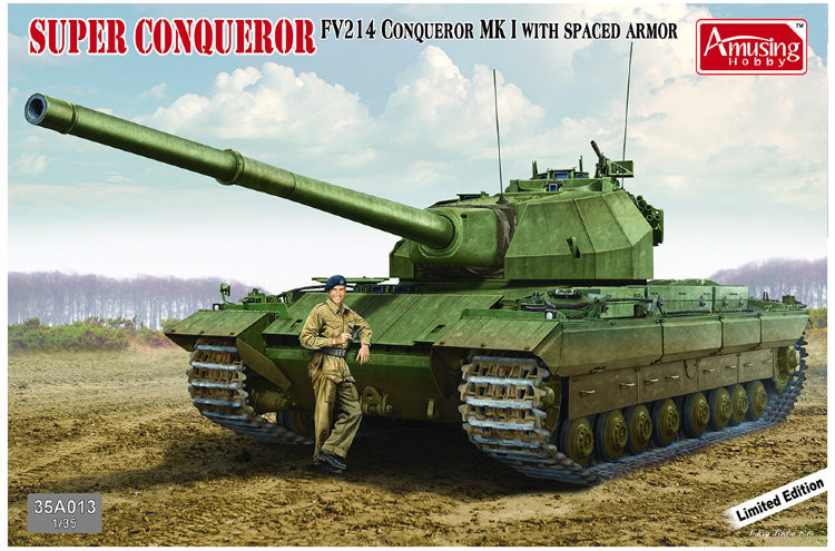 Британский танк  FV 214  Mk I "Супер Завоеватель" с разнесенной броней сборная модель