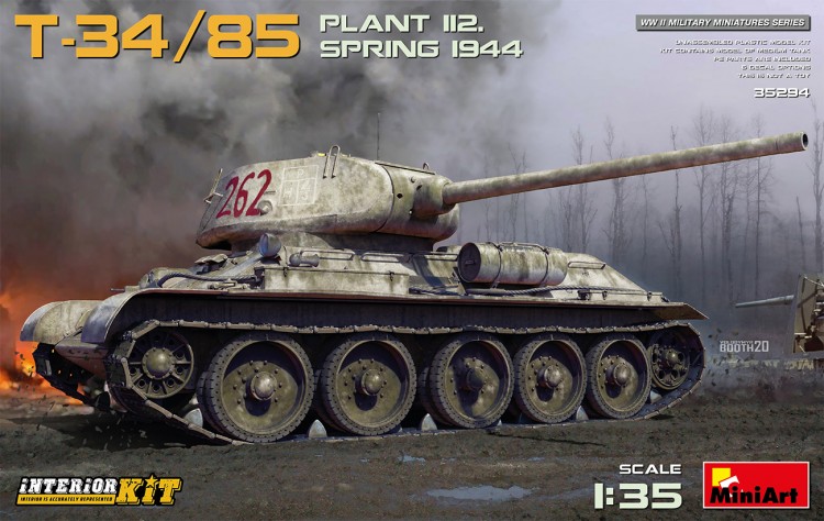Tank T-34/85 PLANT 112. SPRING 1944. INTERIOR KIT plastic model kit