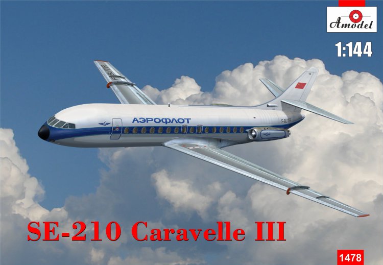 Caravelle III "Каравелла" пассажирский самолет сборная модель