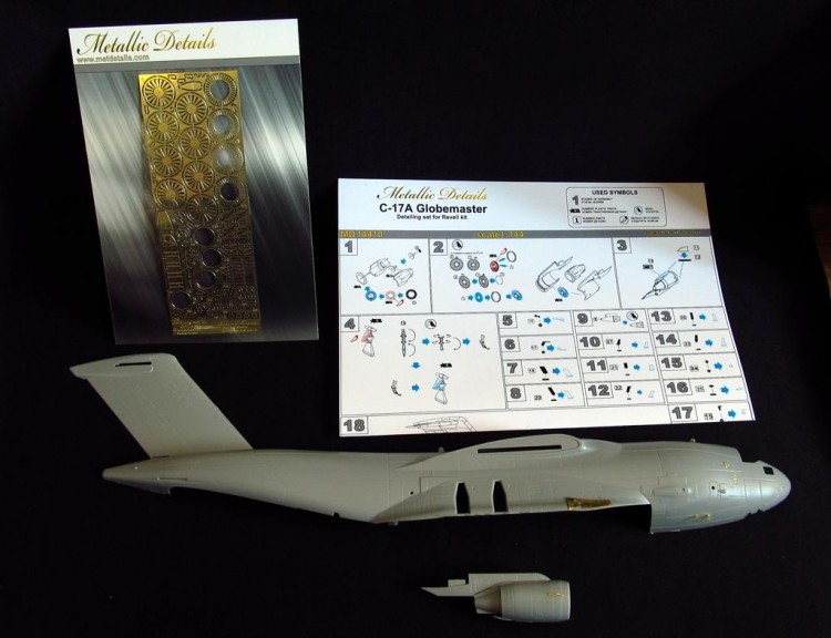 Detailing set for aircraft model C-17A Globemaster (Revell) photo-etched