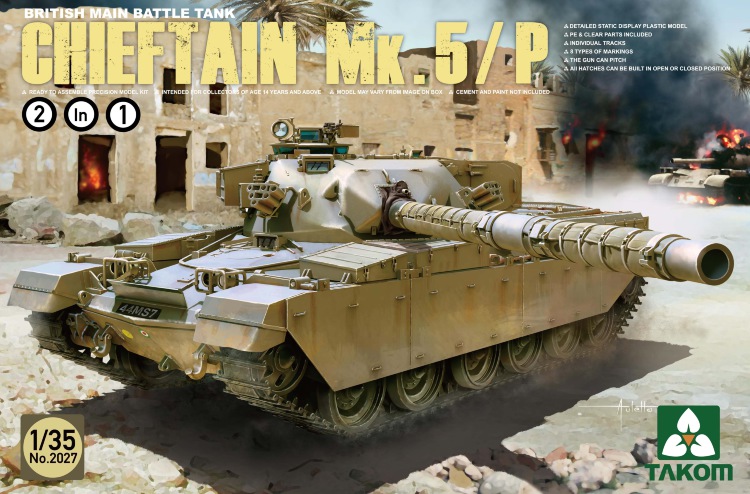 British Main Battle Tank Chieftain Mk.5/P 2 in 1 plastic model