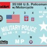 Американський військовий поліцейський з мотоциклом Фігура