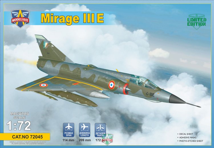 Mirage IIIE fighter-bomber plastic model