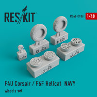 F4U Corsair / F6F Hellcat NAVY морские модификации набор смоляных колес 1/48