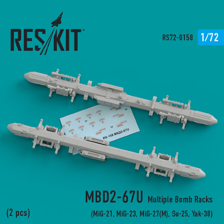 MBD2-67U (2 pcs) Multiple Bomb Racks 1/72
