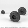 AH-64 Apache wheels w/ weighted tires, smooth hubs 1/72 