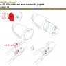 Ka-50  Air intakes and exhaust pipes (Italeri/Revell)