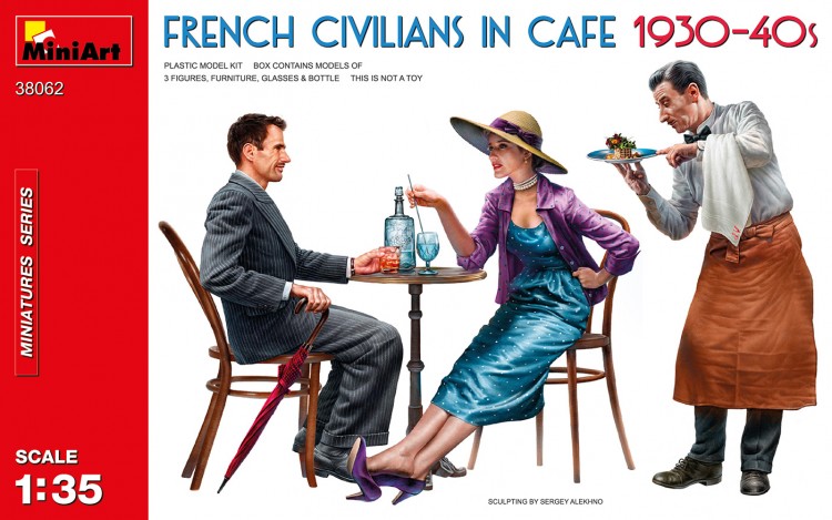 MINIART 38062 Французские гражданские в кафе 1930-40-х годов