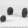 AH-64 Apache wheels w/ weighted tires, ribbed hubs 1/72 