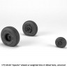 AH-64 Apache wheels w/ weighted tires, ribbed hubs 1/72 