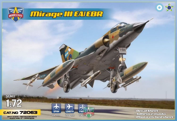 Mirage III-EA-EBR plastic model kit