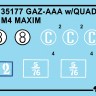 GAZ-AAA w/QUAD M4 MAXIM  plastic model kit
