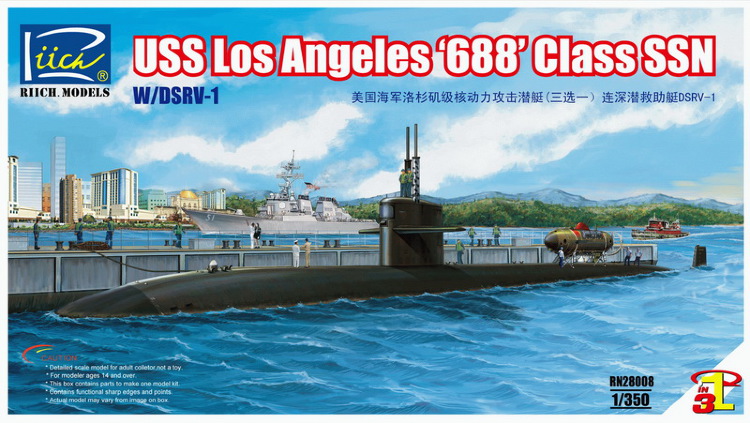  USS Los Angeles 688 Class SSN w/DSRV-1 