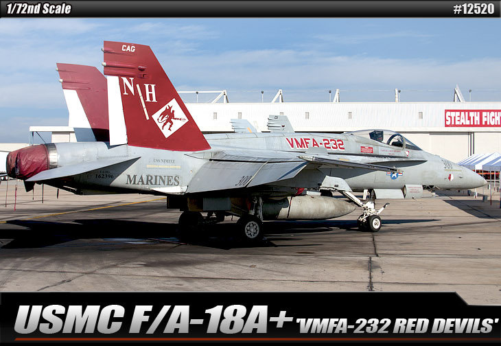 ACADEMY 12520 USMC F/A 18A+ VMFA-232 "Red devils" fighter