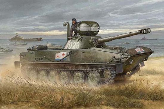 ПТ-76Б советский плавающий танк
