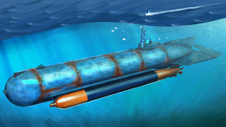 Немецкая малая подводная лодка "Molch" Мольх сборная модель