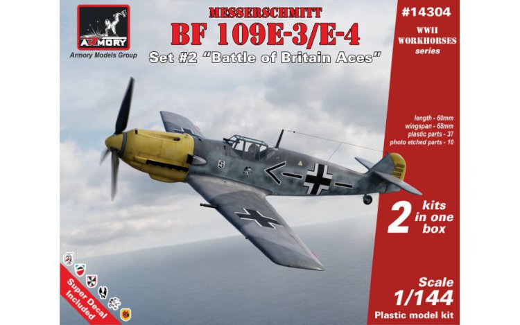 Bf 109E  "Мессершмитт" Битва за Британию  сборная модель 1/144