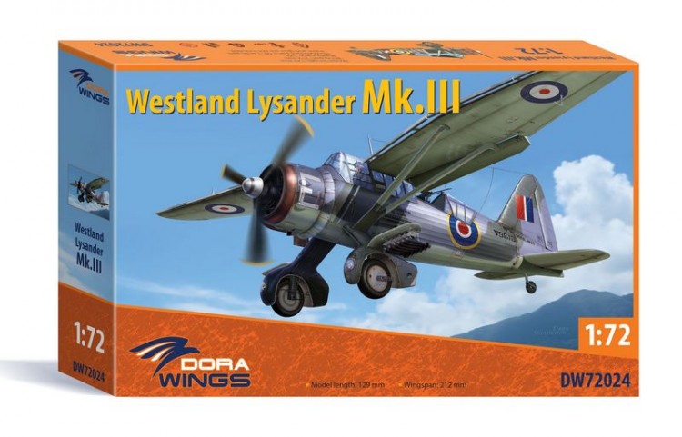 Westland Lysander Mk.III military aircraft kit 1/72