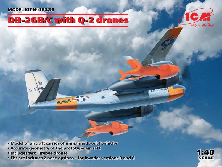 DB-26B/C with Q-2 drones plastic model kit