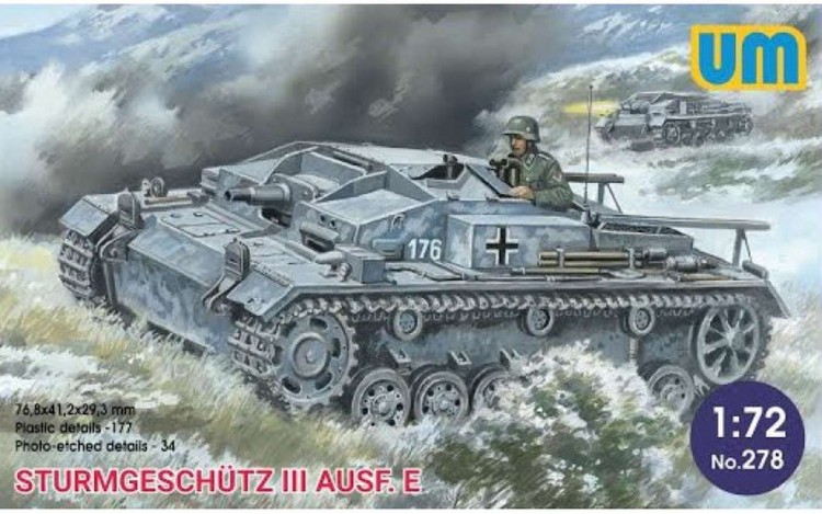 German tank Sturmgeschutz III Ausf E plastic model kit