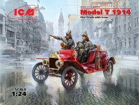пожарный автомобиль Model T 1914   с экипажем сборная модель 1/24