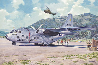 Fairchild C-123B Provider tactical military transport aircraft model kit