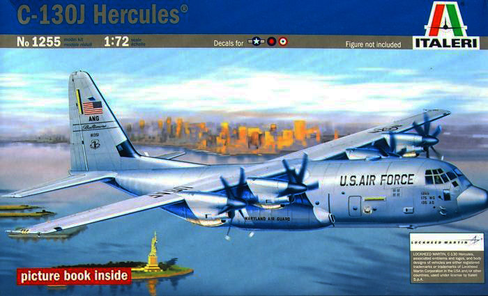 C-130 J "HERCULES" military transport aircraft assembly model (1:72)
