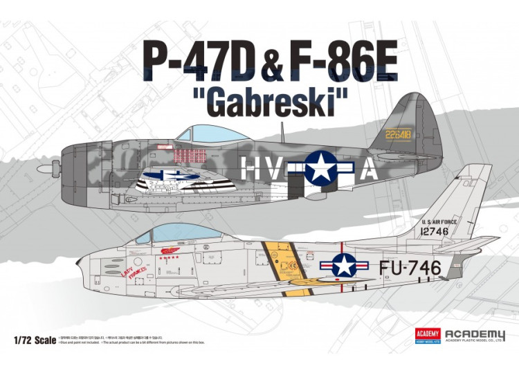 ACADEMY 12530 P-47D и F-86E "Gabreski"