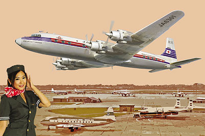 DC-7C Японские авиалинии