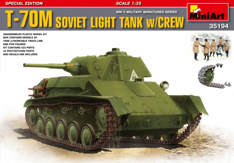 T-70M SOVIET LIGHT TANK w/CREW. SPECIAL EDITION plastic model kit