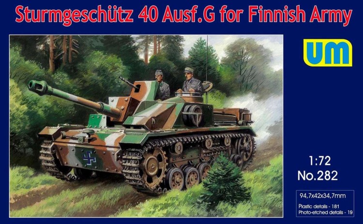 Sturmgeschutz 40 Ausf. G для финской армии пластиковая сборная модель