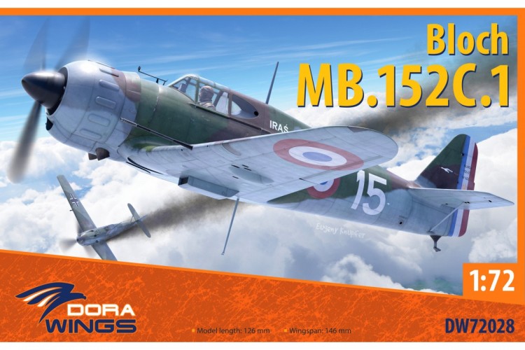 Bloch MB.152C.1  fighter plastic model kit 1/72