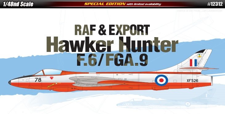 ACADEMY 12312 Hawker Hunter F.6/FGA.9  RAF & Export fighter