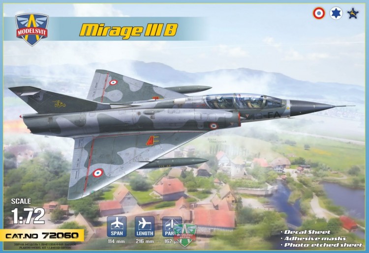 Mirage IIIB trainer plastic model