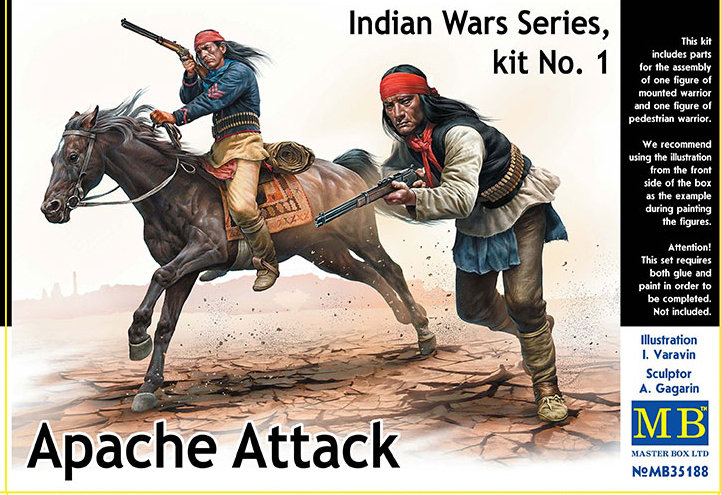 Серия индейских войн, набор № 1. Апачи. Атака набор фигур