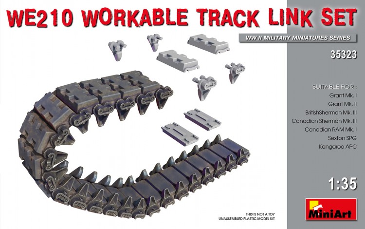 WE210 WORKABLE TRACK LINK SET plastic model kit