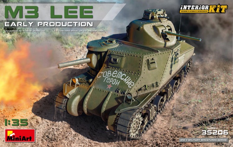 M3 Lee early production. Interior kit. Plastic model kit