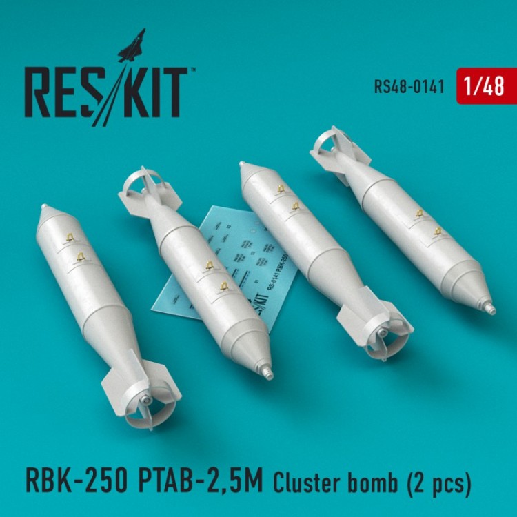 RBK-250 PTAB-2,5M Cluster bomb (4 pcs) 1/48