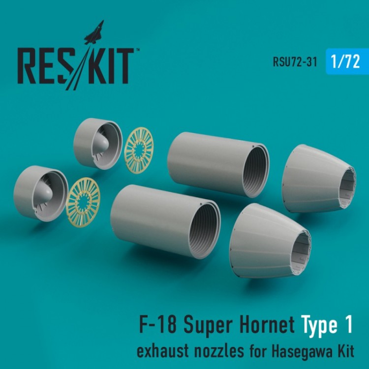 F-18 Super Hornet Type 1 exhaust nozzles for Hasegawa Kit 1/72